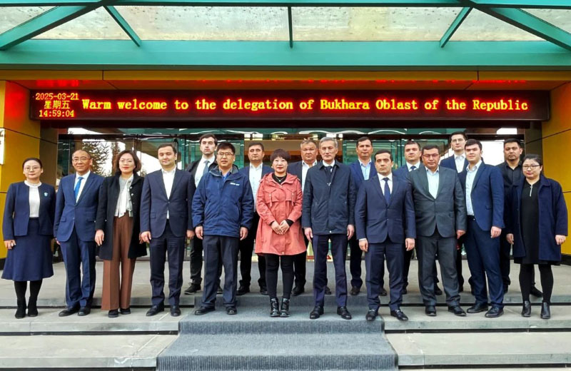 乌兹别克斯坦布哈拉州代表团访问远大集团，实地考察深化产业合作